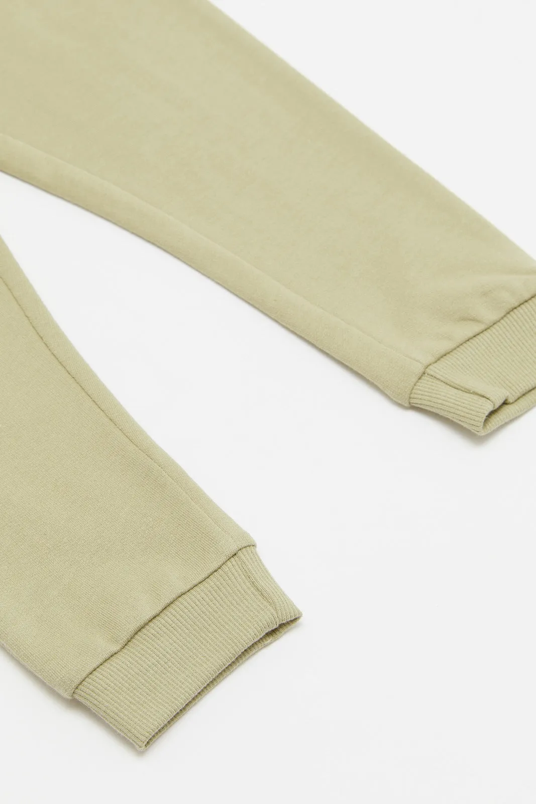 Infant Boys Olive Plain Jogger