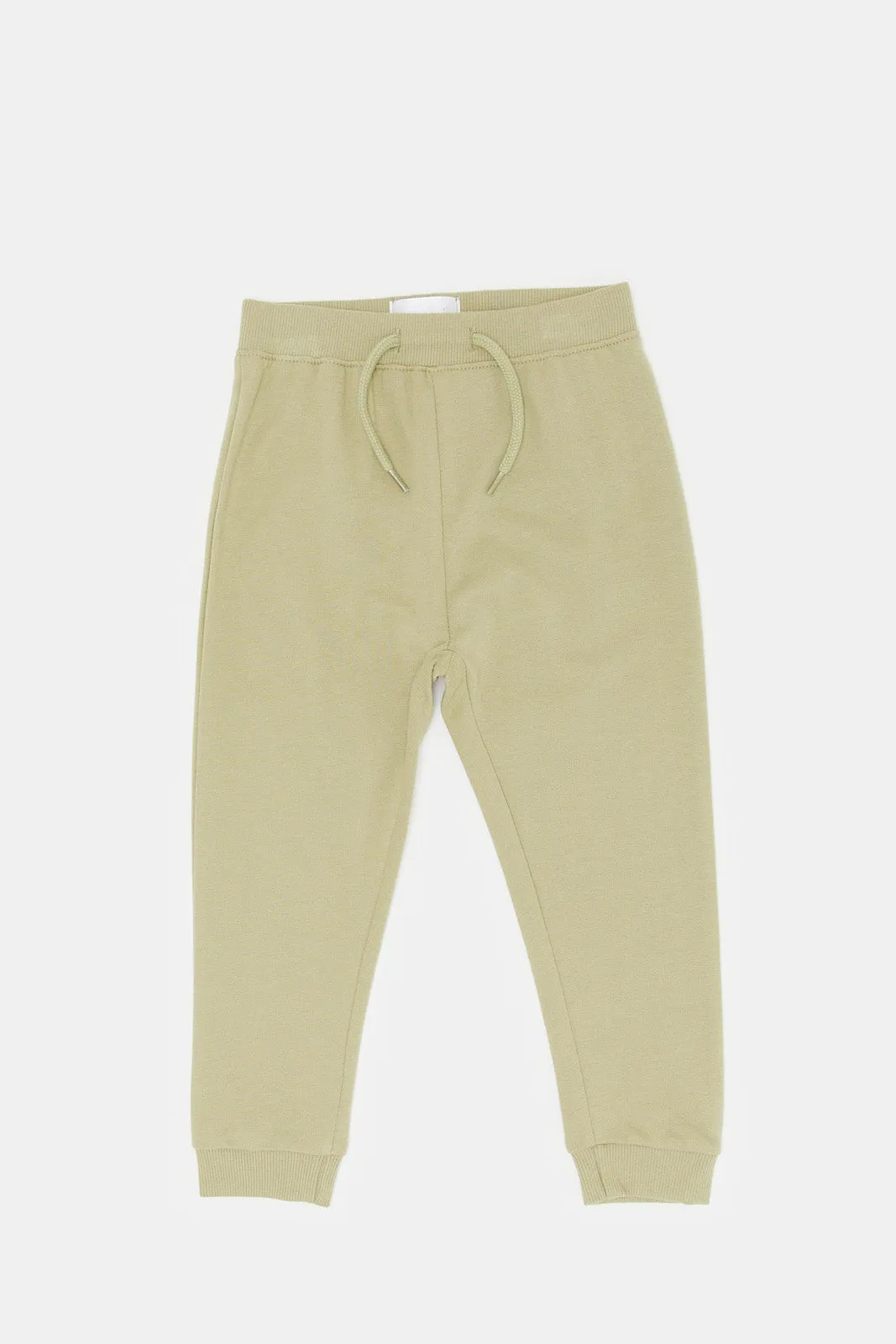 Infant Boys Olive Plain Jogger