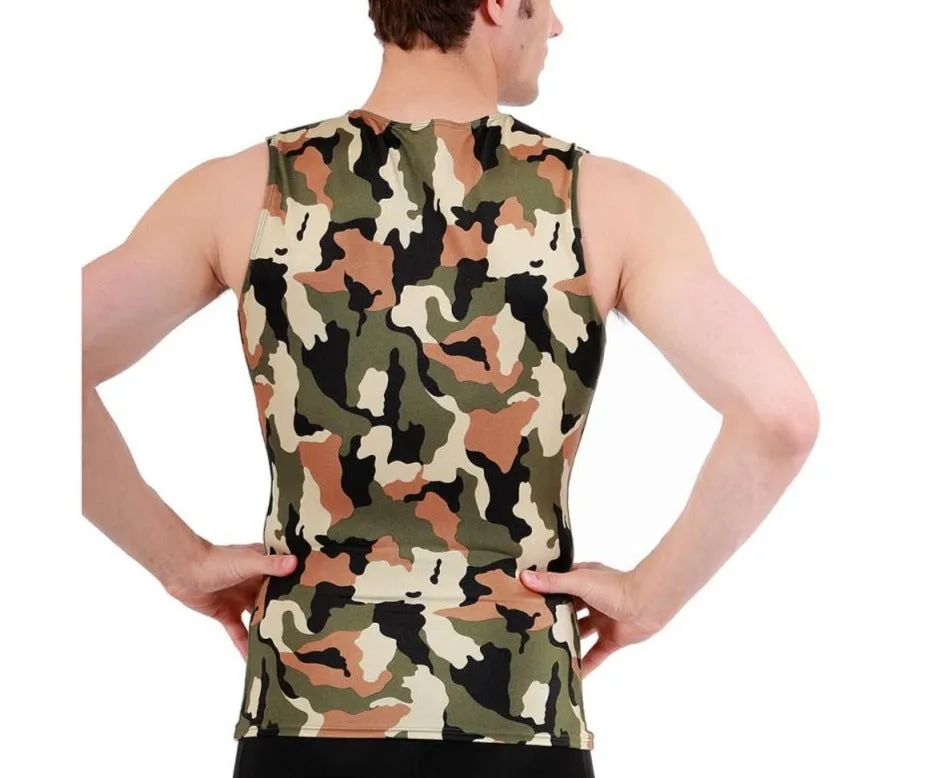 Insta Slim Camo Activewear Sleeveless V- Neck 3VAT0N1