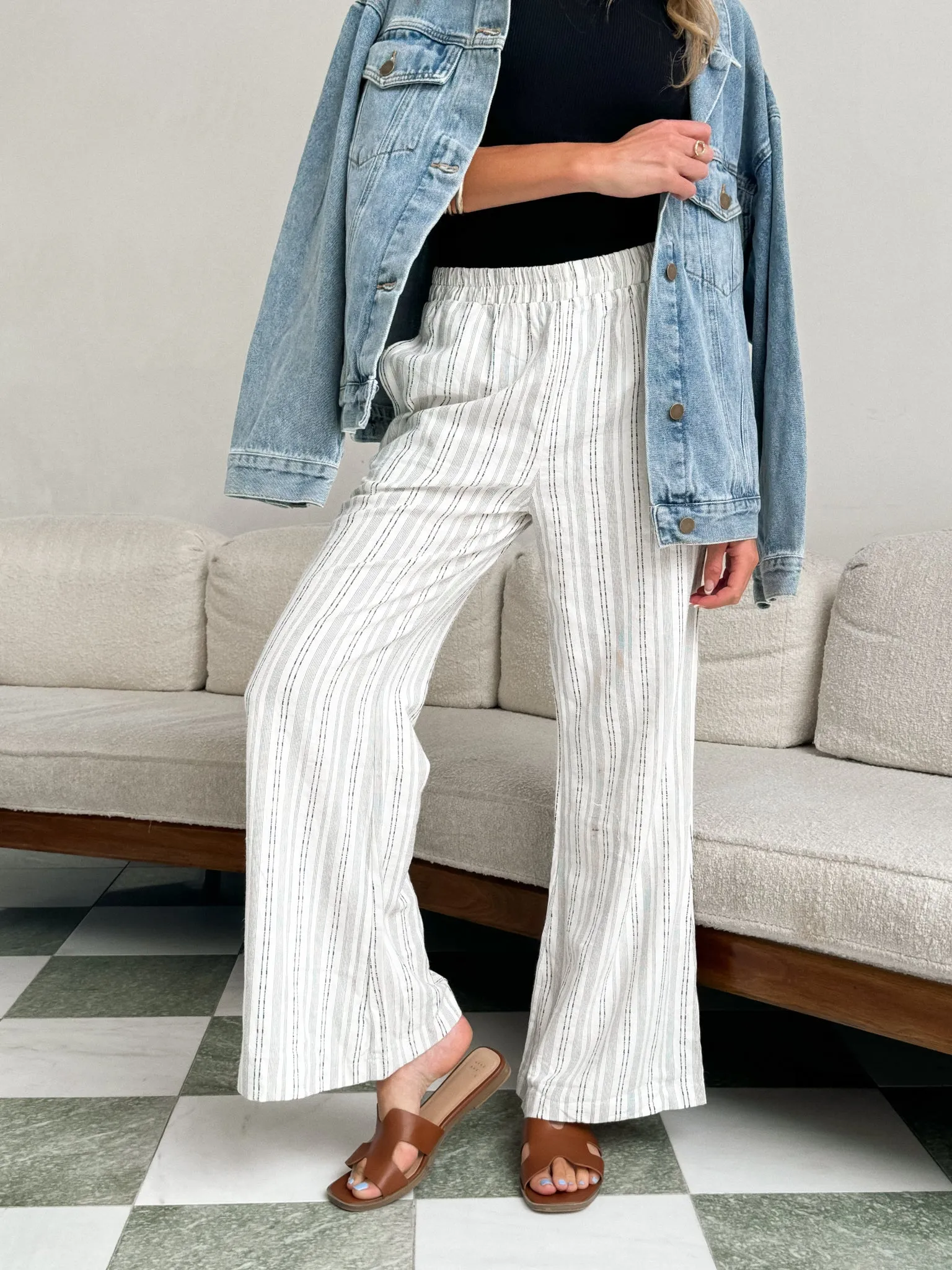 Island Time Striped Flared Pants - Final Sale