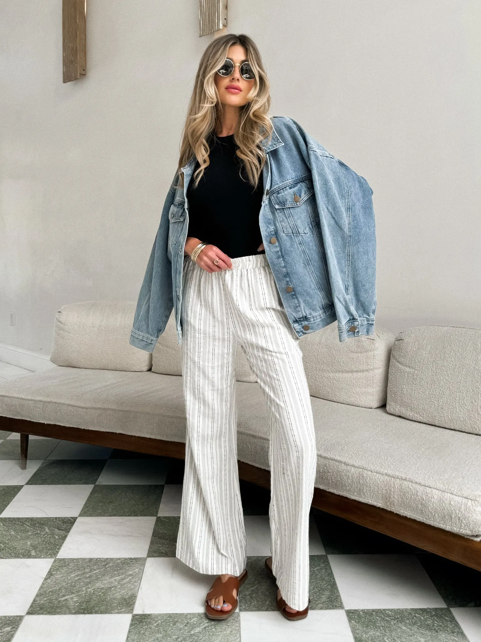 Island Time Striped Flared Pants - Final Sale