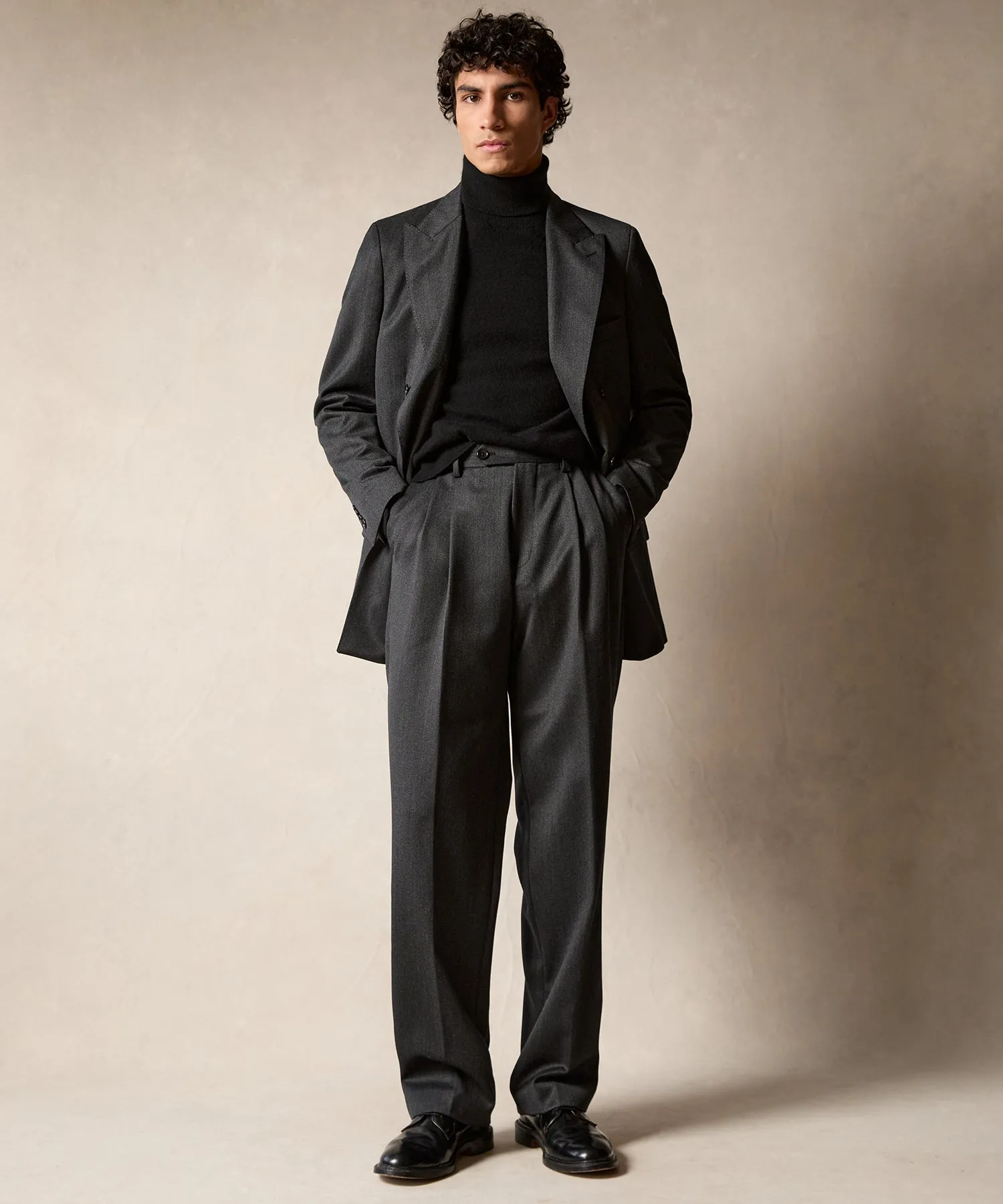 Italian Cavalry Twill Wythe Trouser in Charcoal