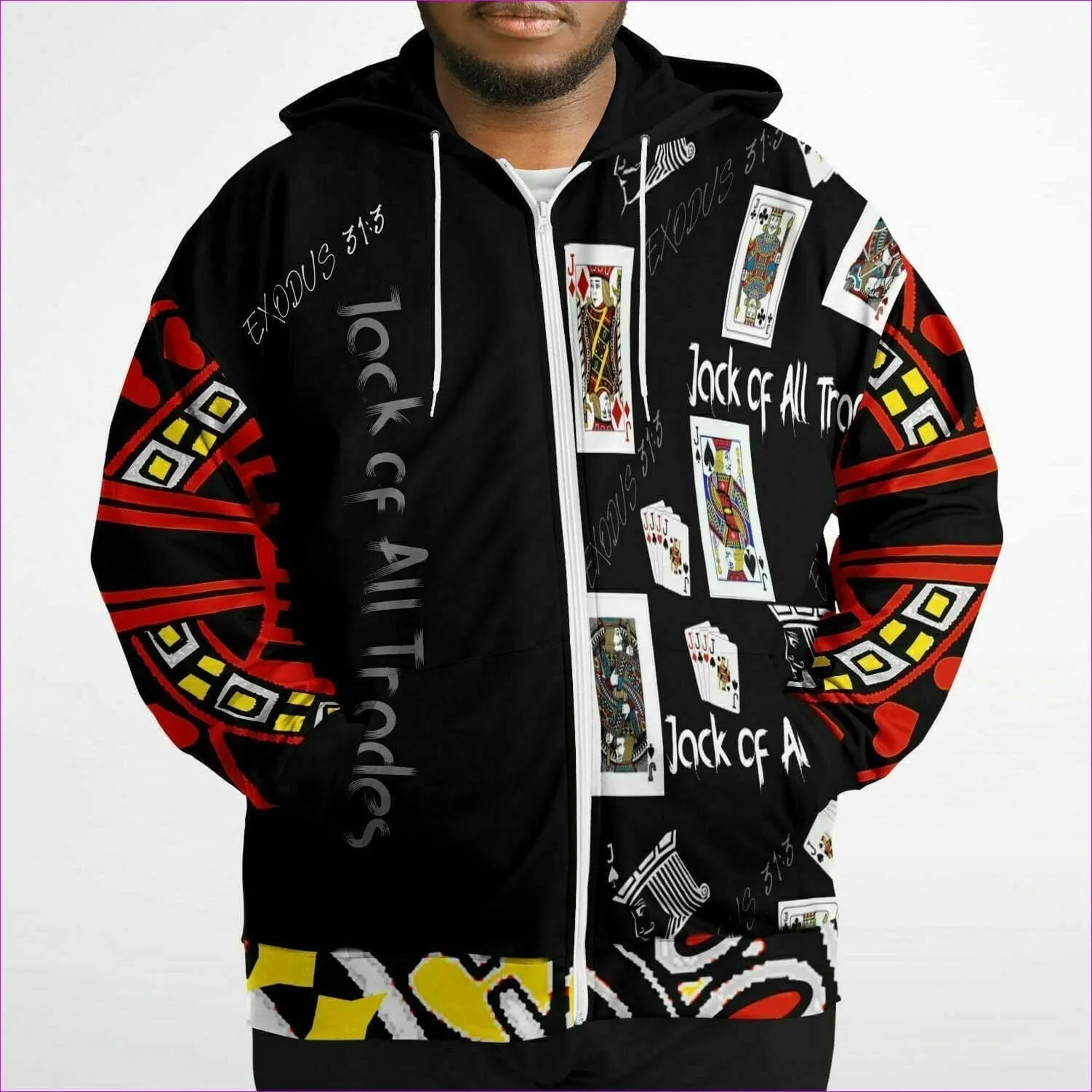 Jack Of All Trades Men's Zip Hoodie Voluptuous ( ) Size