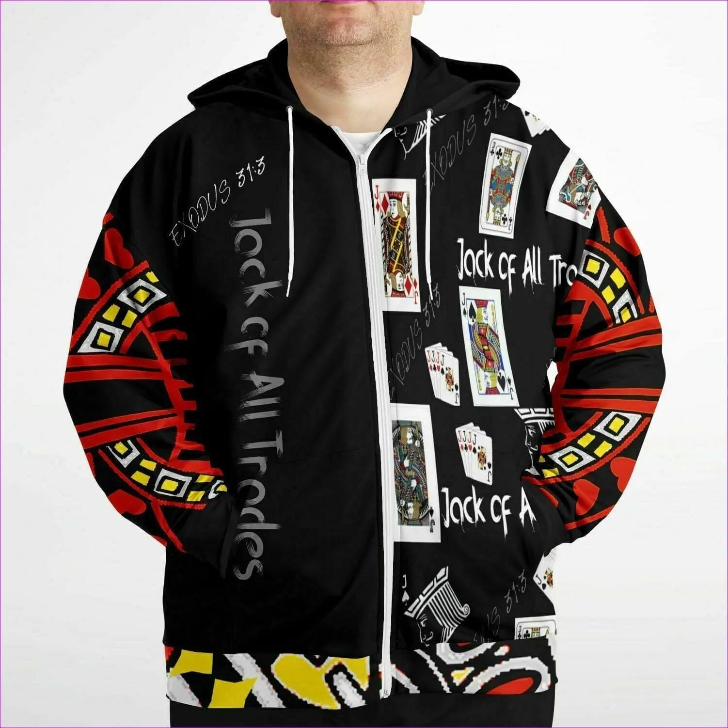 Jack Of All Trades Men's Zip Hoodie Voluptuous ( ) Size