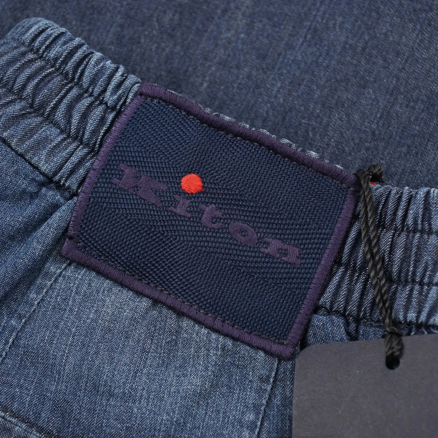 Kiton Chambray Denim Jogger Pants