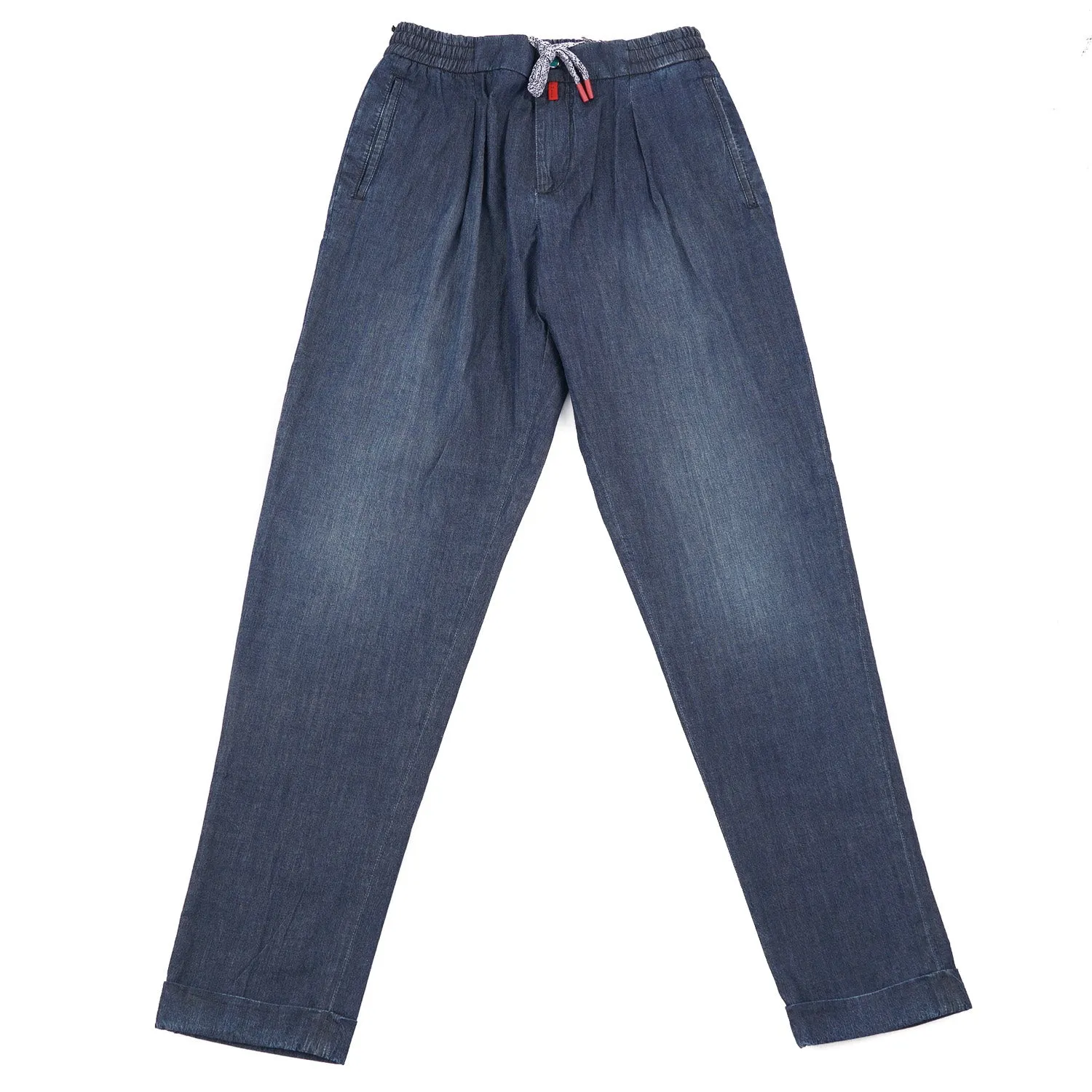 Kiton Chambray Denim Jogger Pants