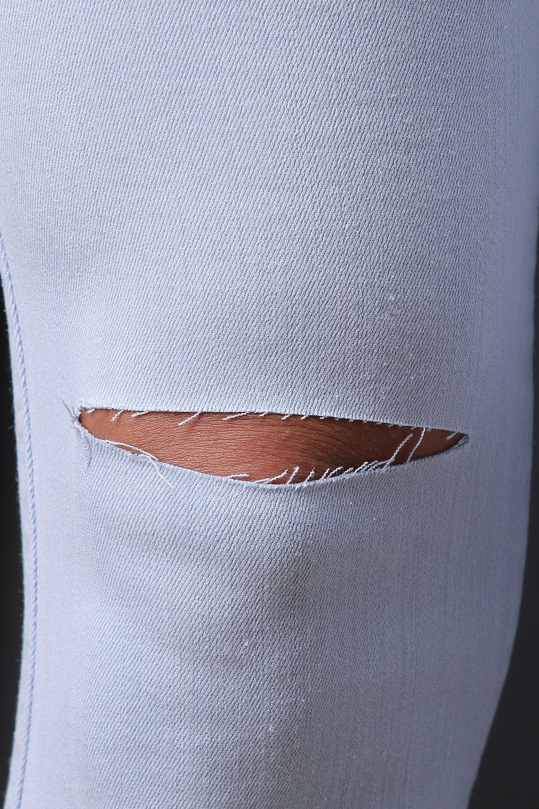 Knee Slit Skinny Pants