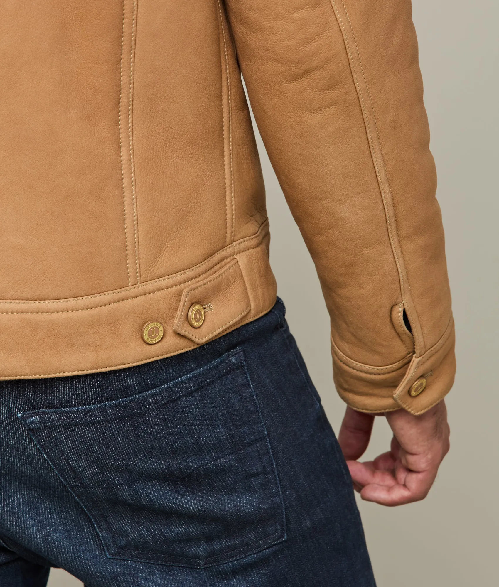 Kyle Shearling Trucker Jacket :: Natural