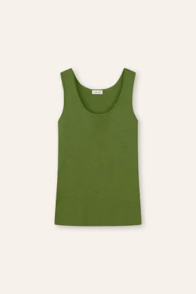 LENYA silk tank top (Olive)