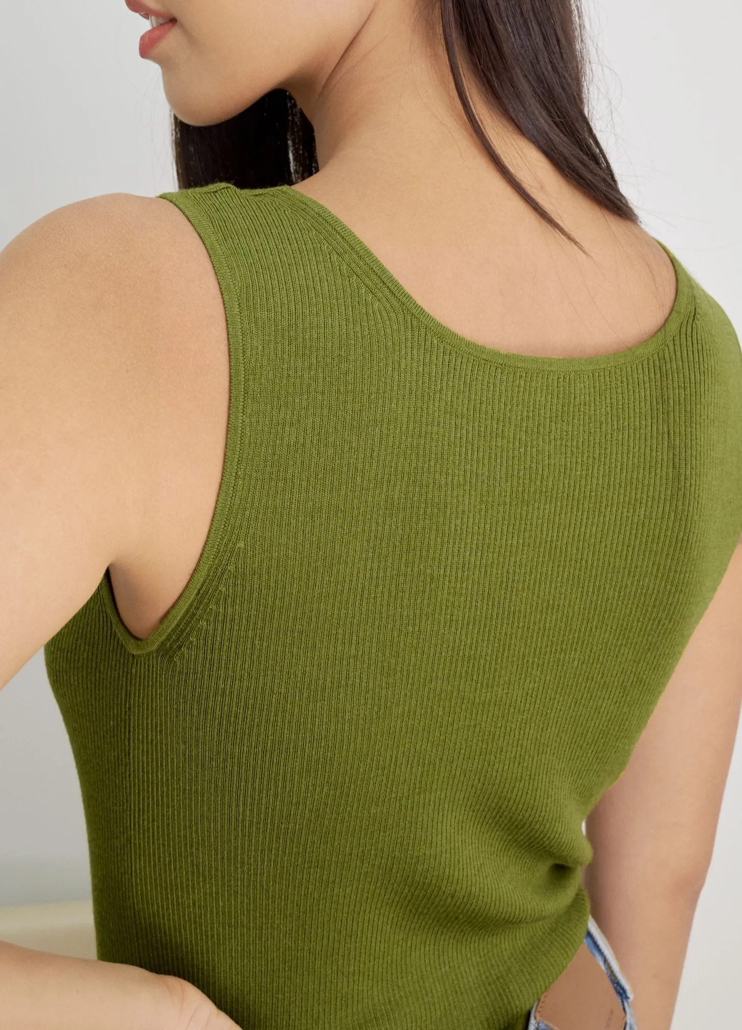 LENYA silk tank top (Olive)