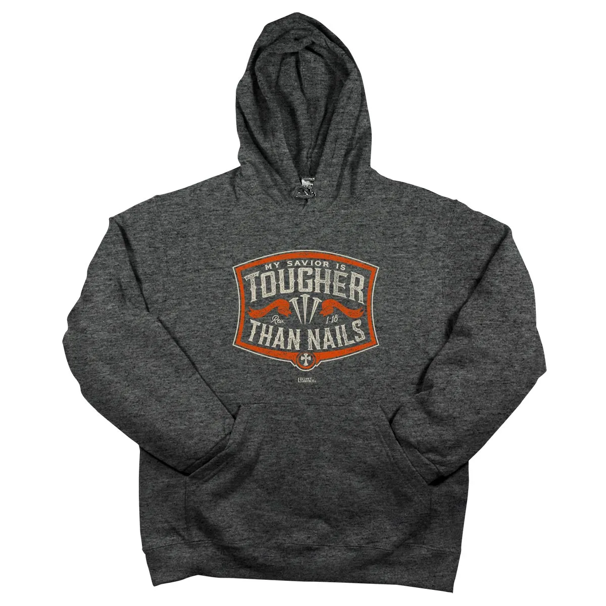 Light Source Mens Hooded Sweatshirt Tougher Than Nails