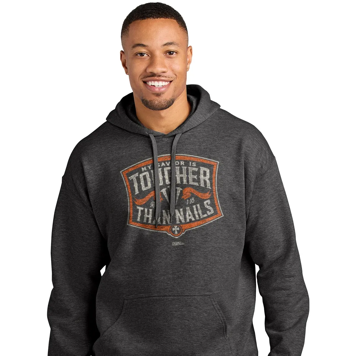 Light Source Mens Hooded Sweatshirt Tougher Than Nails