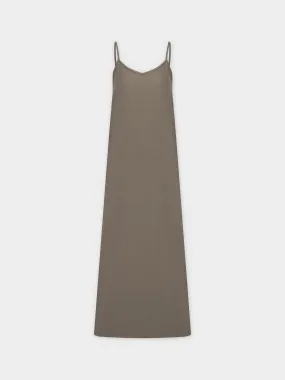 Linen Slip Dress-Olive