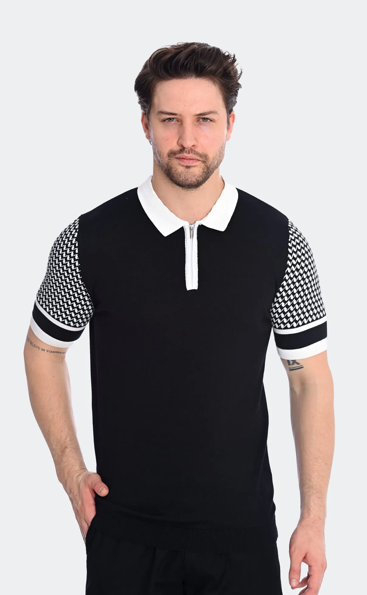 LMZ Men's Polo Shirt With Zipper 7900