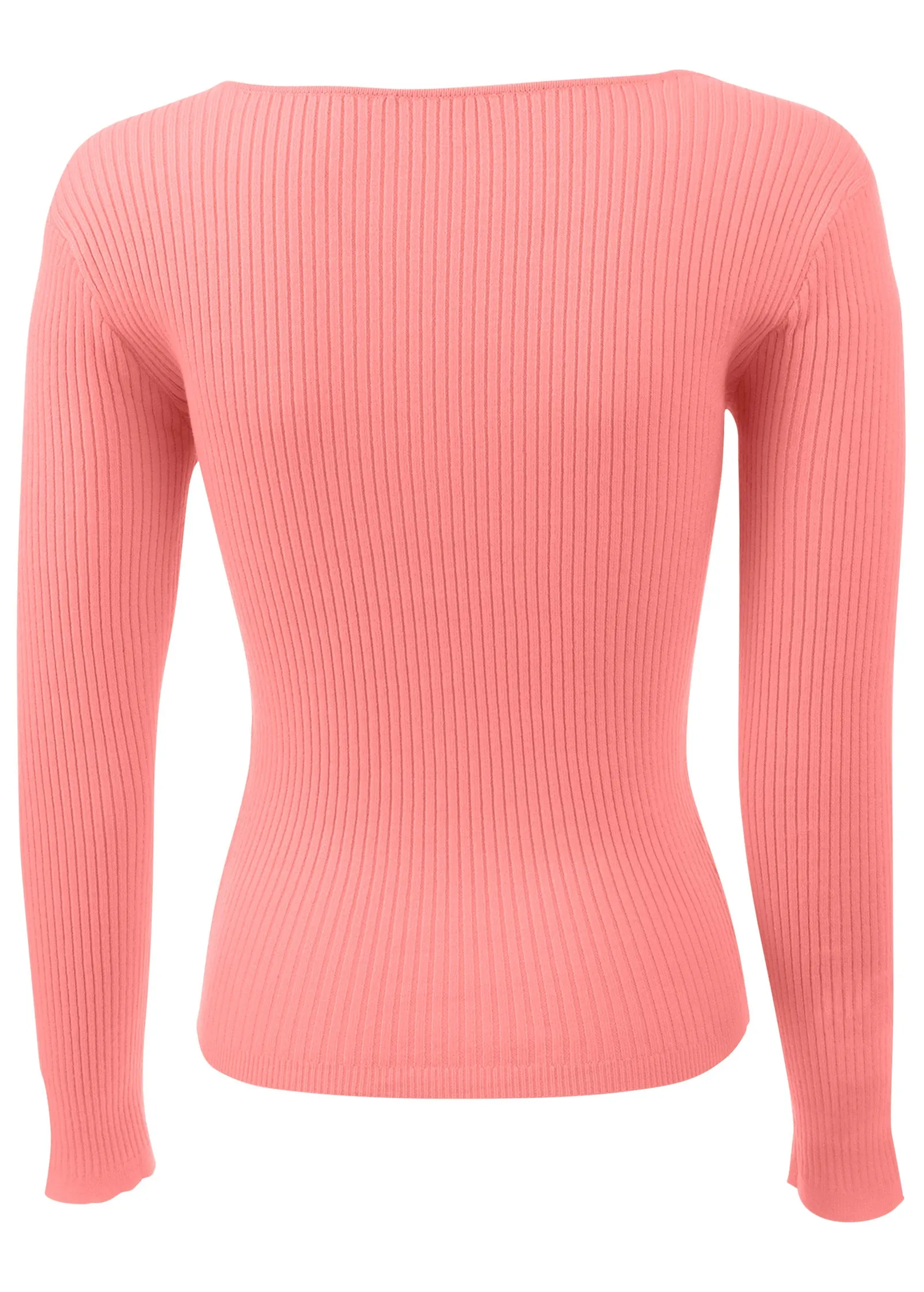 Long Sleeve Sweater - Coral