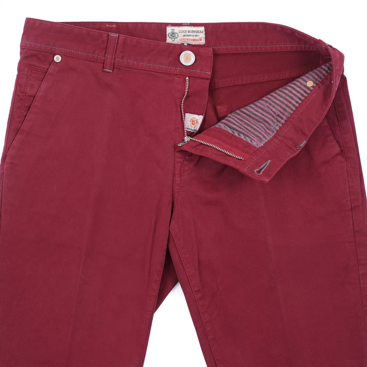 Luigi Borrelli Slim-Fit 5-Pocket Pants