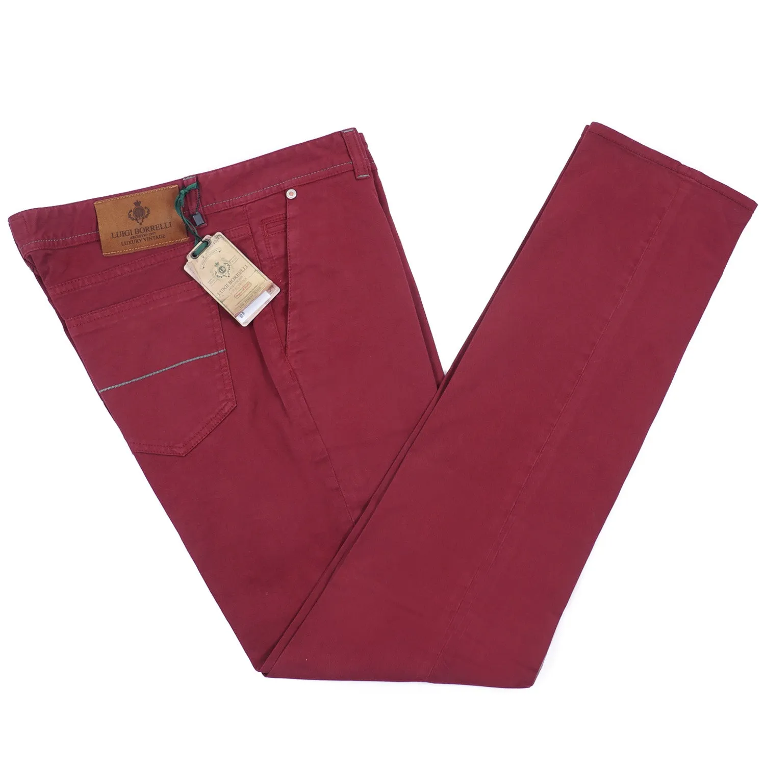 Luigi Borrelli Slim-Fit 5-Pocket Pants