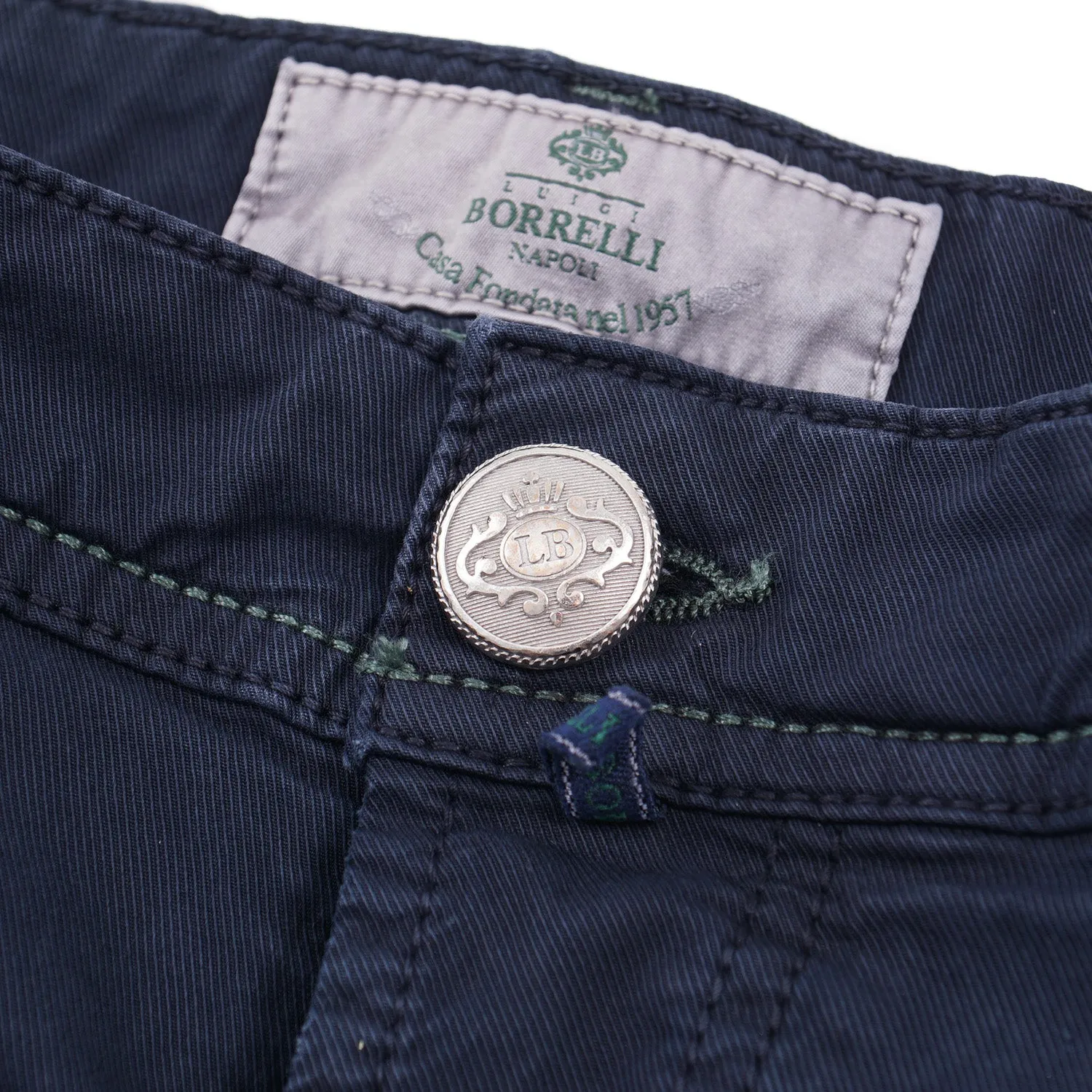 Luigi Borrelli Slim-Fit Cotton-Linen Jeans