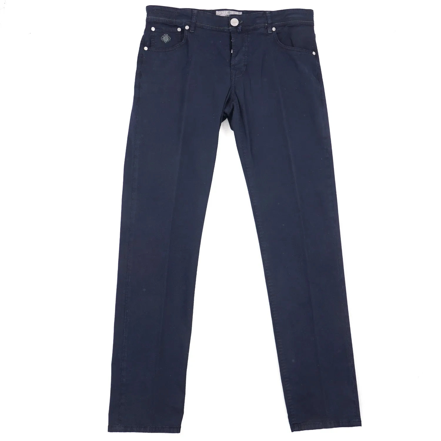 Luigi Borrelli Slim-Fit Cotton-Linen Jeans