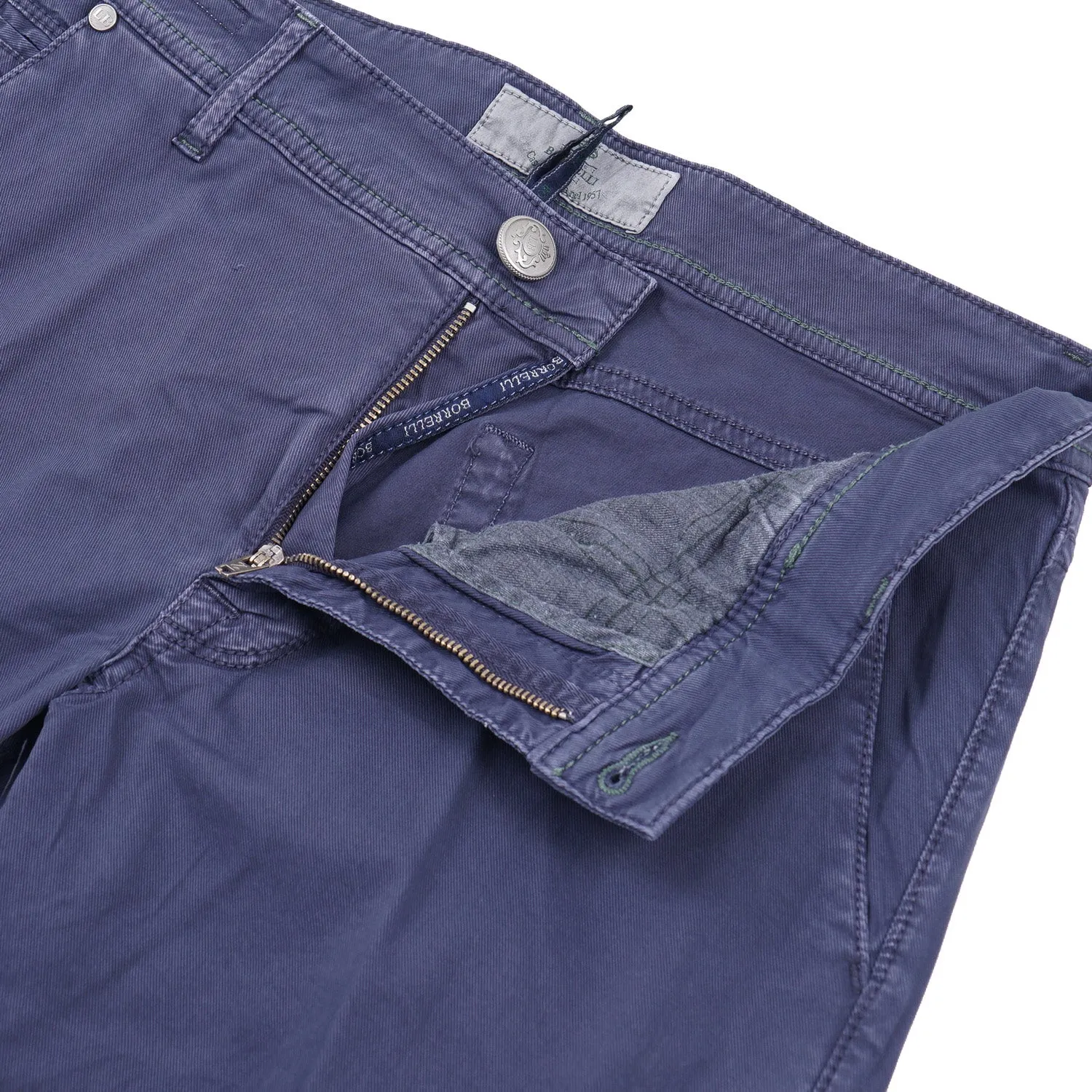 Luigi Borrelli Slim-Fit Twill Cotton Jeans