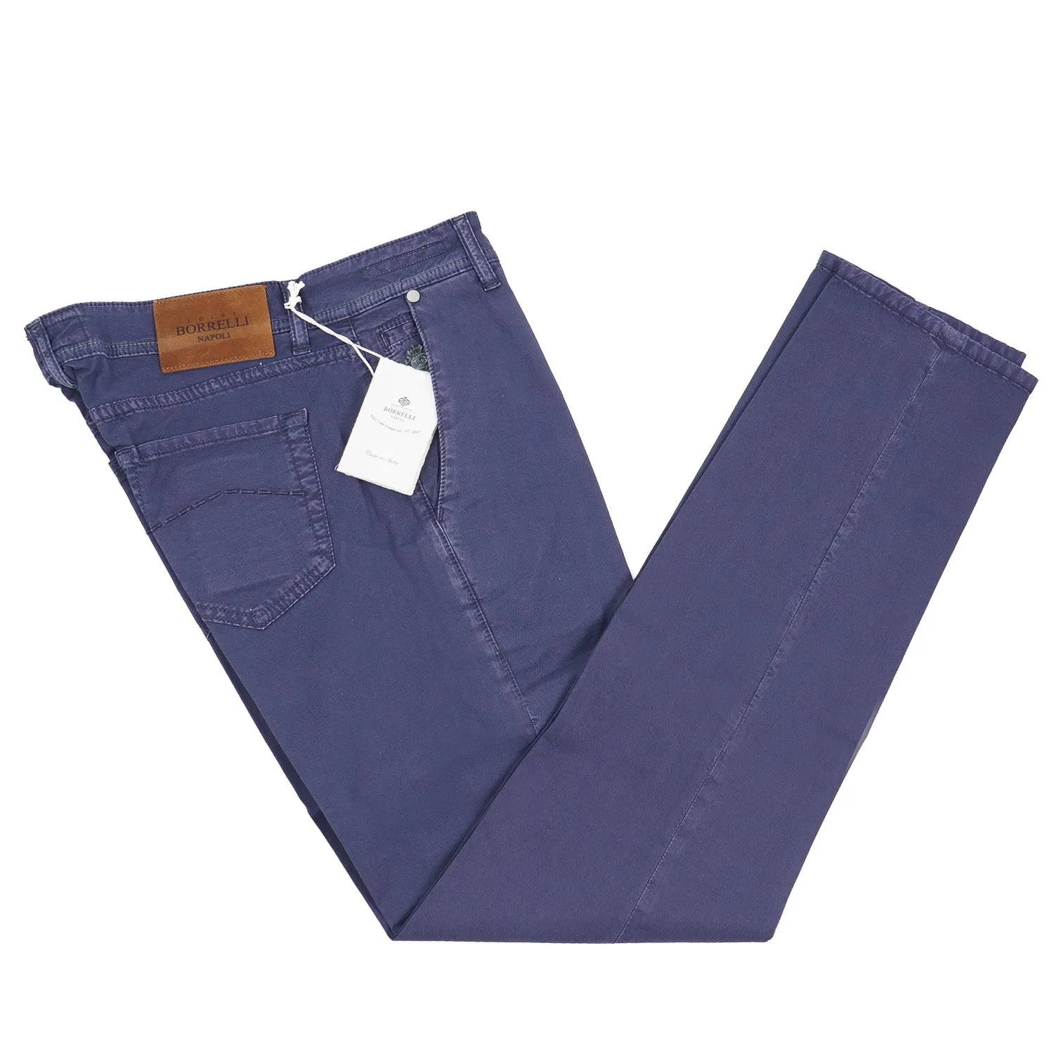 Luigi Borrelli Slim-Fit Twill Cotton Jeans