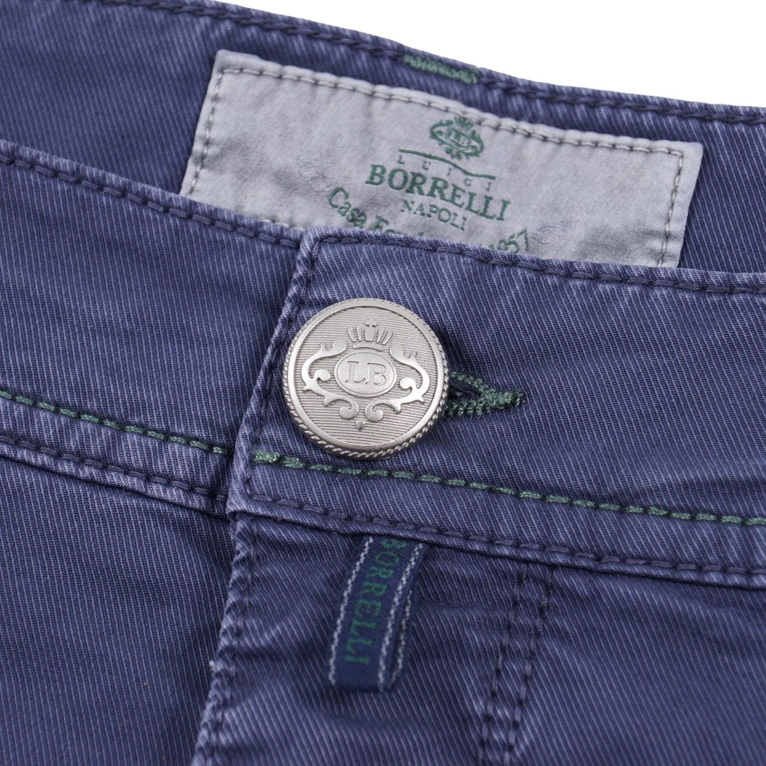 Luigi Borrelli Slim-Fit Twill Cotton Jeans