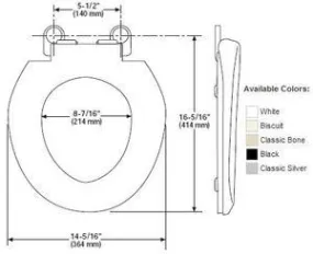 Mansfield Bone Round Toilet Seat