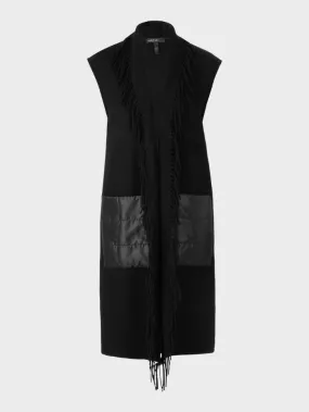 Marc Cain Collections Long Black Waistcoat VC 37.03 W67 COL 900