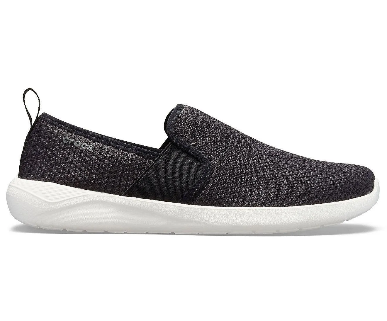 Men LiteRide Mesh Slip-On - Black/ White