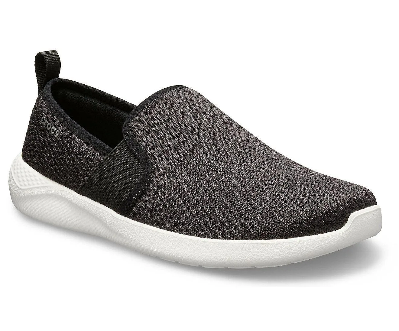 Men LiteRide Mesh Slip-On - Black/ White