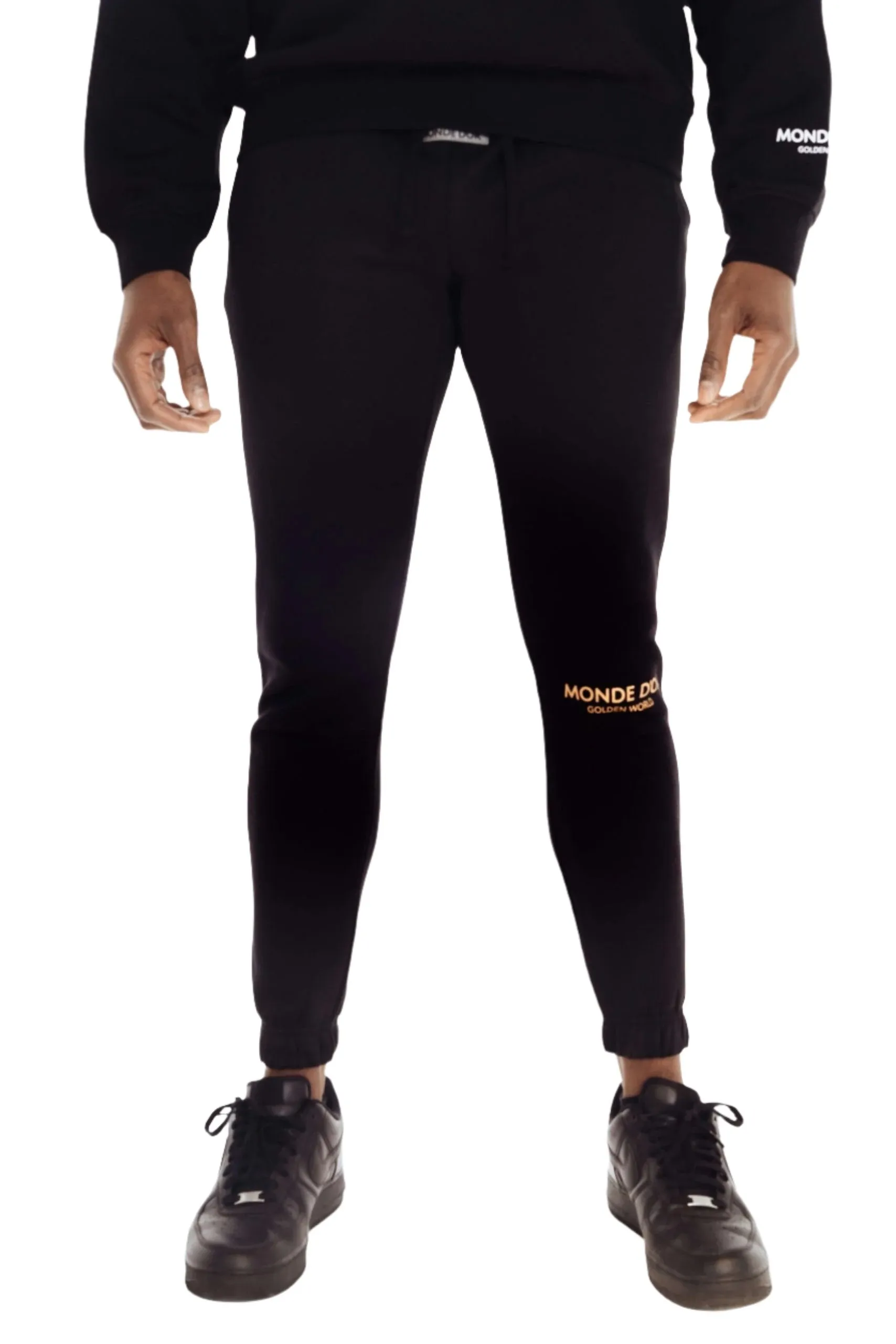 Men's Black and Gold Tracksuit Set