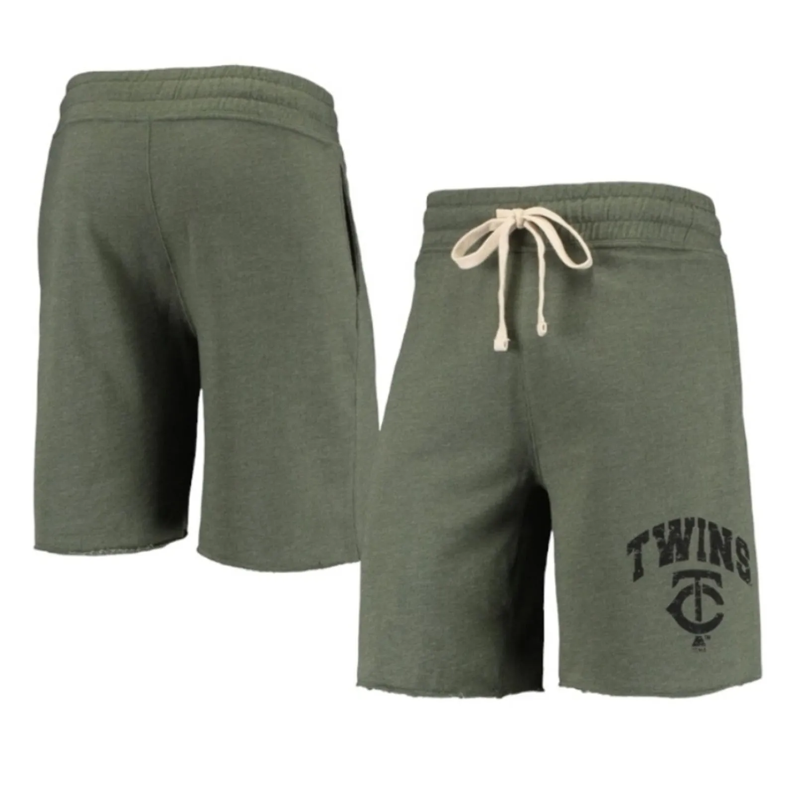 Men's Concepts Sport Heathered Olive Minnesota Twins Mainstream Tri-Blend Shorts