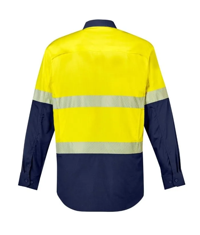 Mens Rugged Cooling Hi Vis Segmented Tape L/S Shirt