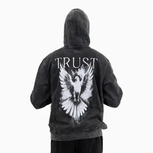 Men's Washed Pigeon Graphic Pull Over Hoodie