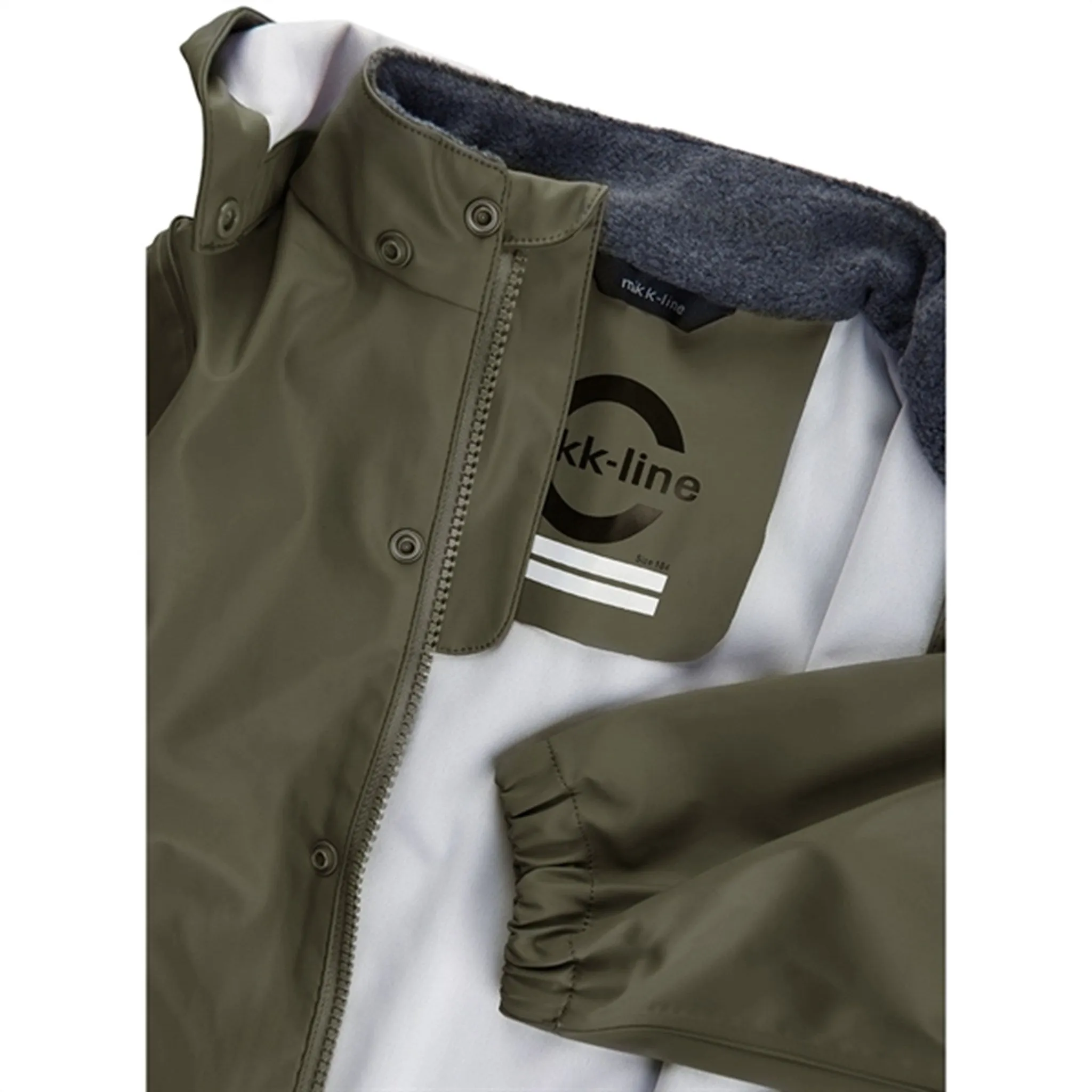 Mikk-Line Rainwear Jacket And Pants Dusty Olive