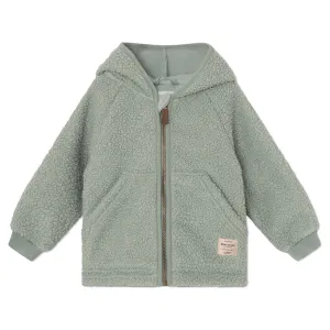 Mini A ture Pale Green Liff Teddy Fleece Jacket