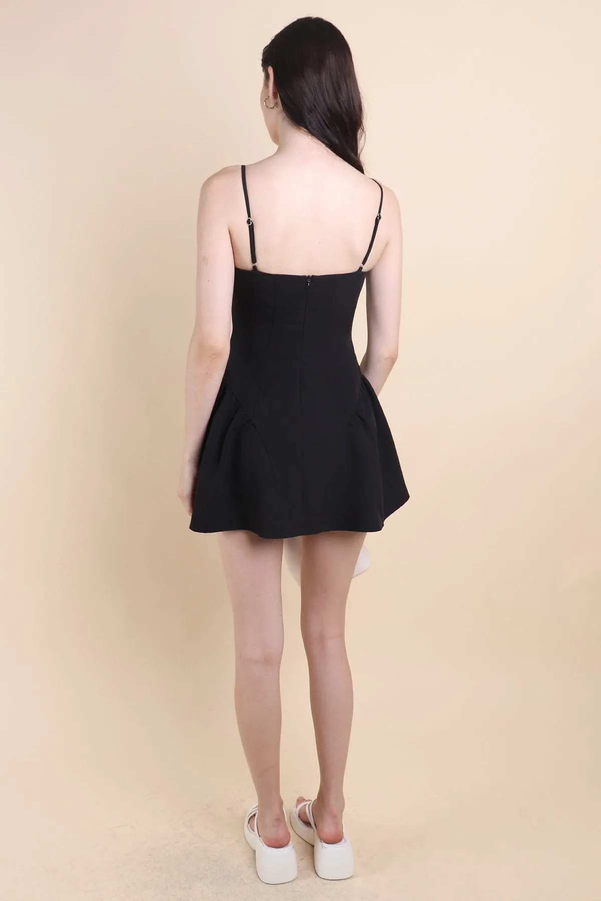 MONA BUSTIER MINI DRESS IN BLACK