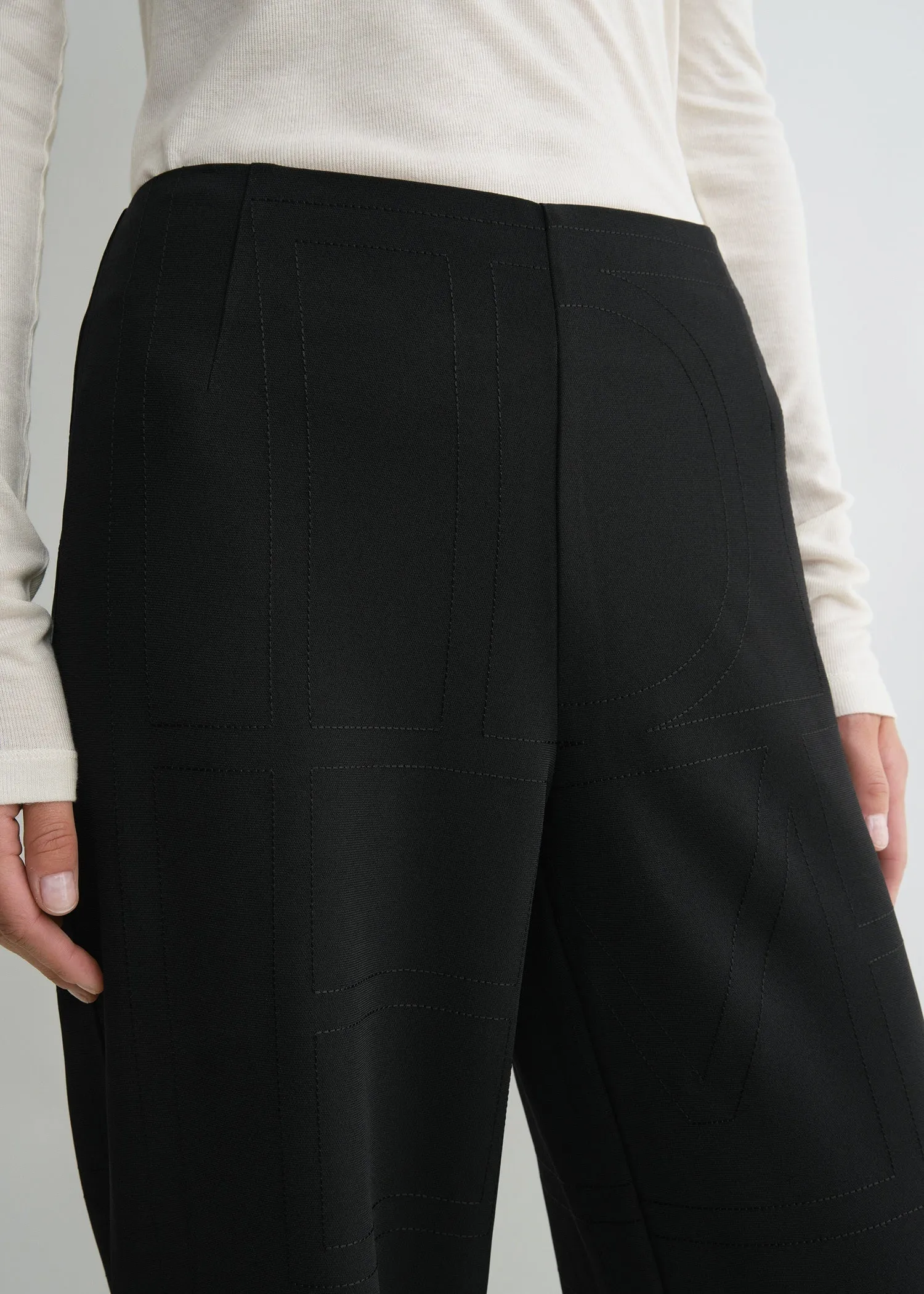 Monogram cady trousers black