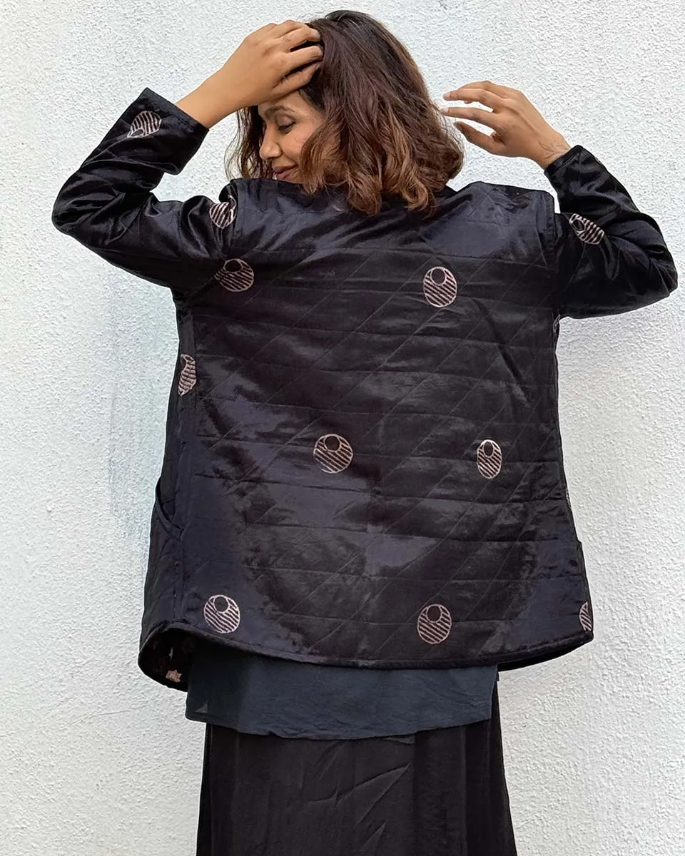 Moonchild Mashru Silk Reversible Quilted Jacket