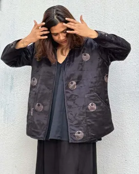 Moonchild Mashru Silk Reversible Quilted Jacket