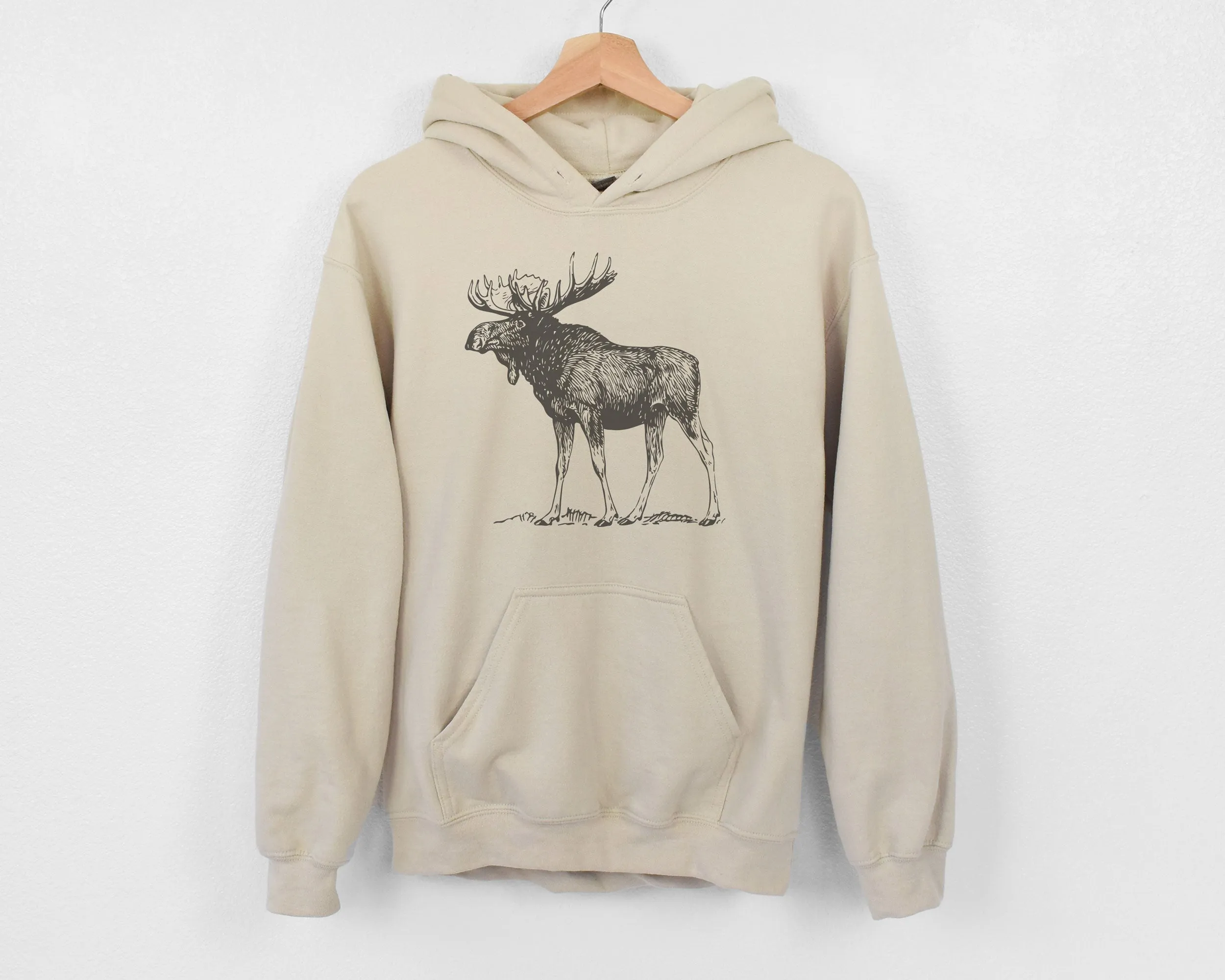 Moose Standing Tall Hoodies