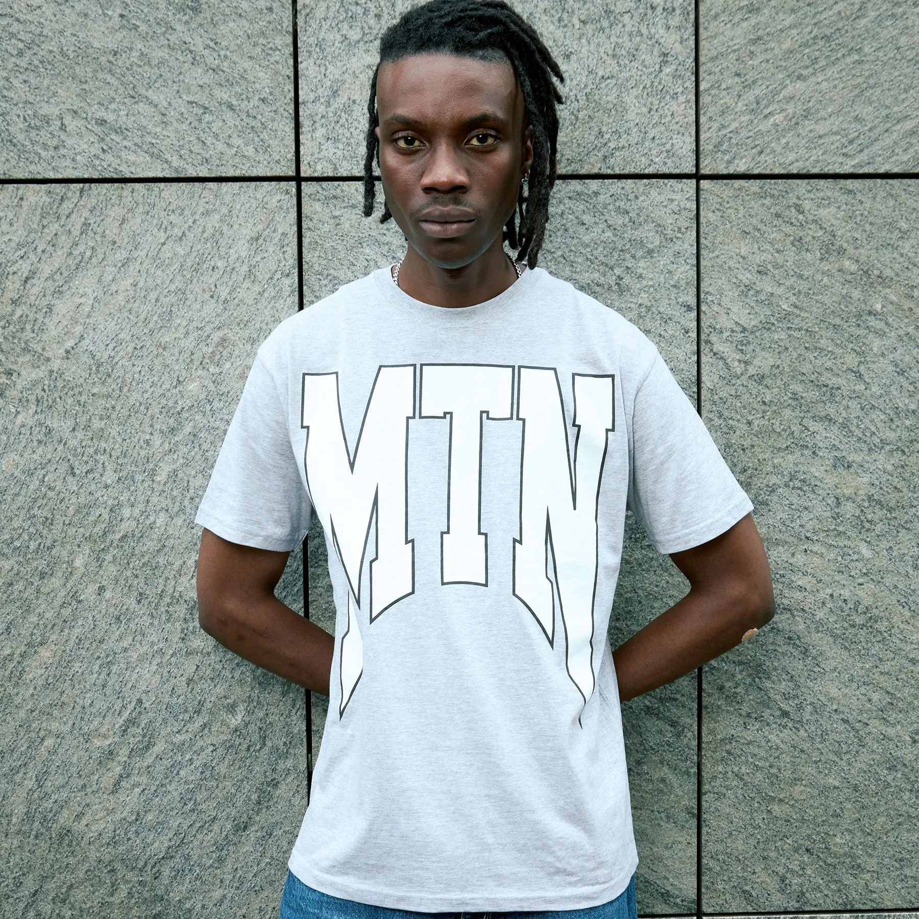 Motherlan MTN Two Tone Arch Logo T-shirt 'Grey'