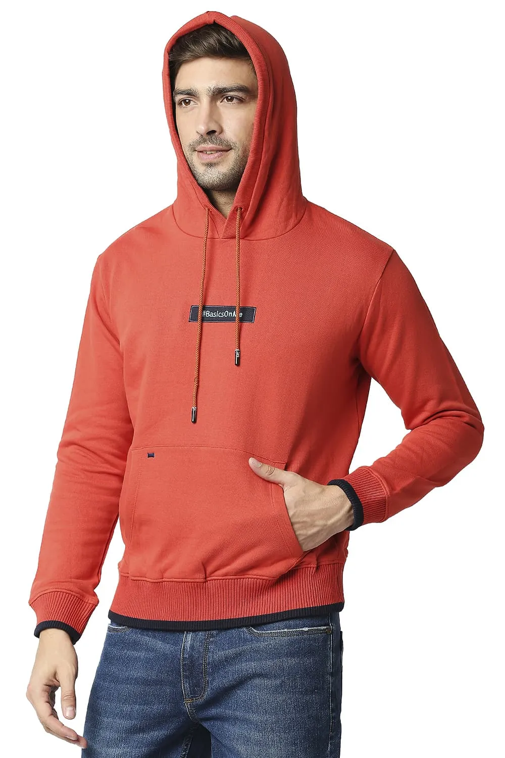 Muscle Fit Brushed Fleece Hood Pullover Jacket