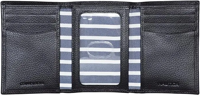 Nautica Men's Classic Leather Trifold RFID Wallet 