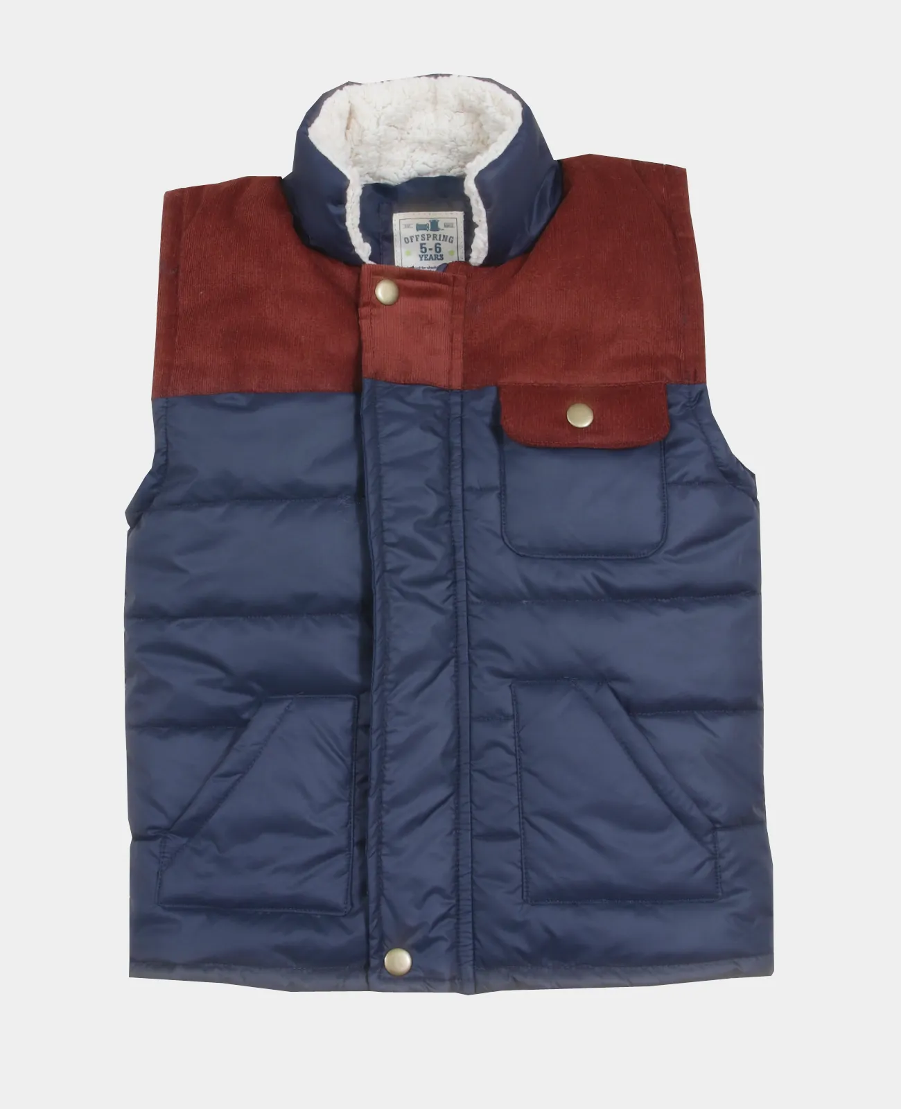 Navy  Sleeveless Jacket