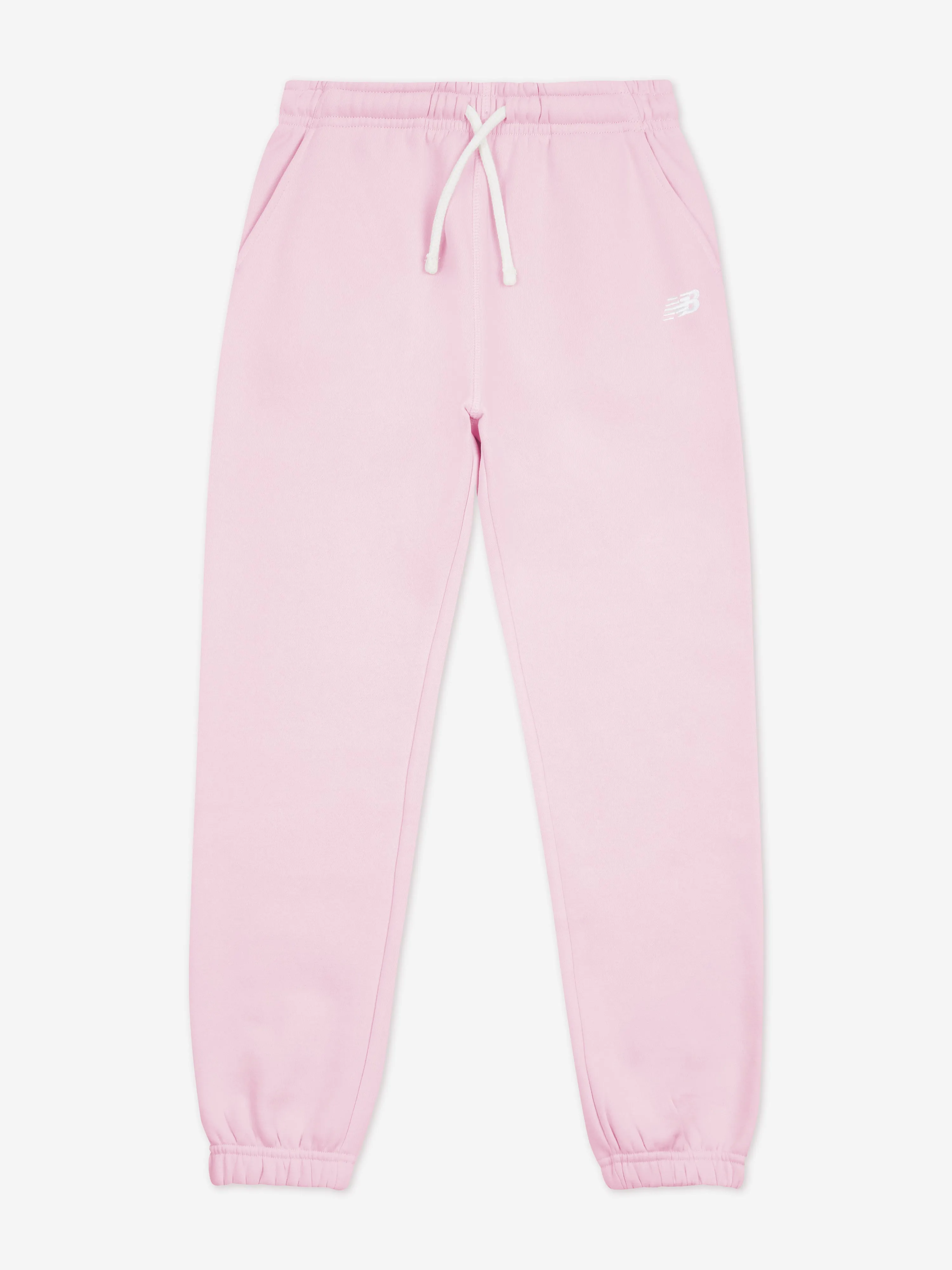 New Balance Girls Brush Back Small Logo Joggers in Pink