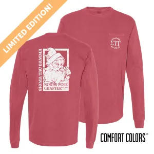 New! Sig Tau Limited Edition Comfort Colors North Pole Chapter Tee