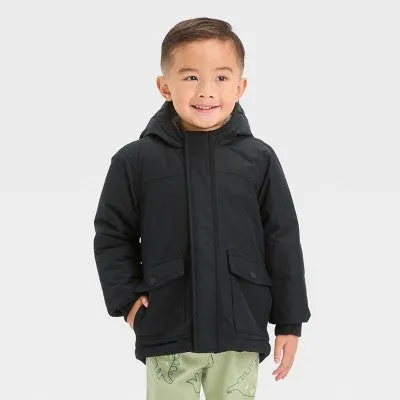 New - Toddler Parka Jacket - Cat & Jack Black 3T