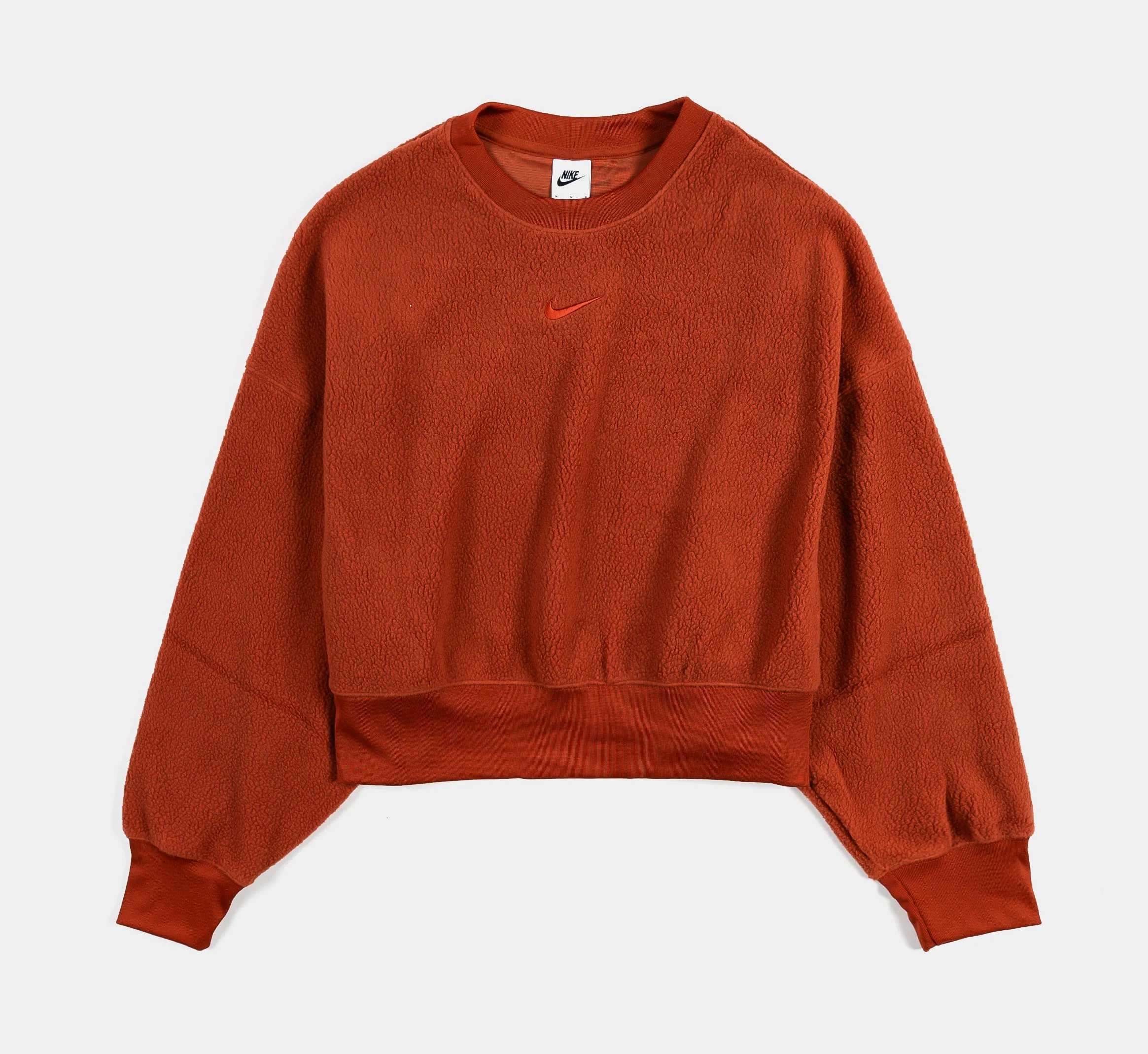 NSW Plush Mod Cropped Womens Crewneck (Rugged Orange)