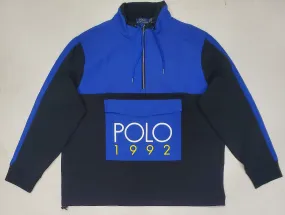 Nwt Polo Ralph Lauren Royal/Black 1992 Hybrid Pullover